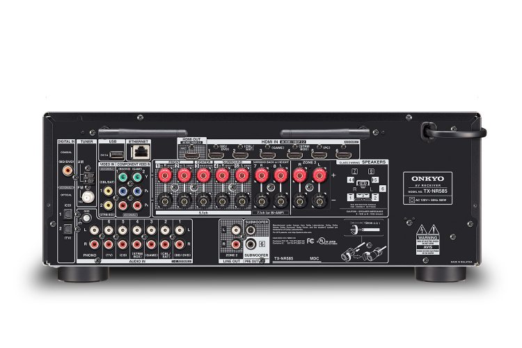 Задняя панель Onkyo TX-NR585